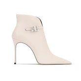 Diamante Ankle Boots - 8cm