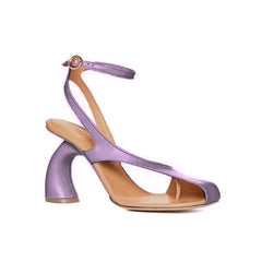 Ankle Strap Curved Heel Sandals