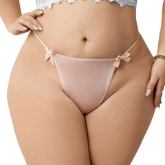 1pcs Plus Size 1XL-4XL Sexy Bow Women's Thongs