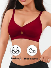 1pcs Soft Seamless Push Up 3/4 Cup Female Underwear