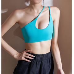 Yoga Pilates Asymmetric Dri-Fit Fitted Sports Bra