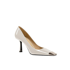 Metal-Plated Kitten Heel Pumps - 6cm