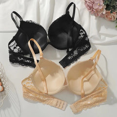 2 Pack Women Lace Push Up Bra