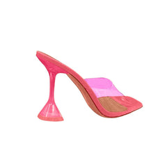 PVC High Heel Naked Mules Sandals