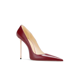 Leather Mid Heel Pumps