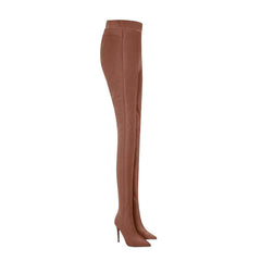 Pointed Toe High Heel Boots
