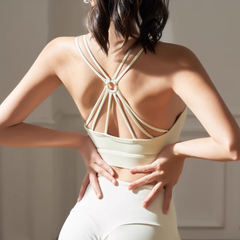 Yoga Pilates Back Cross Fitted Sports Bra