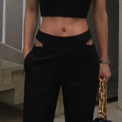Cut Out Wide Leg Pants