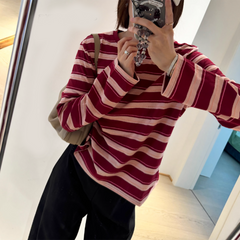 Striped Long Sleeves Top