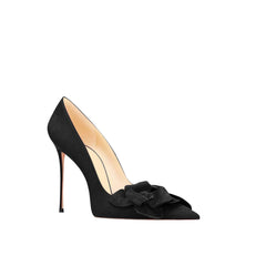 Flower Embellished Mid Heel Pumps - 6cm