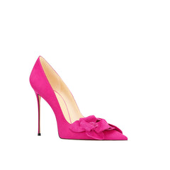 Flower Embellished Mid Heel Pumps - 8cm