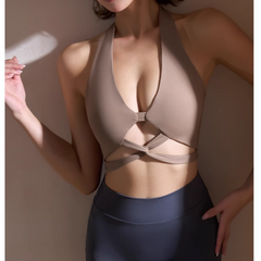 Yoga Pilates Cut Out Fitted Sports Bra