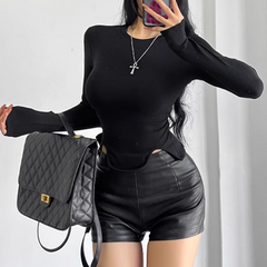 Asymmetric Hem Cropped Top