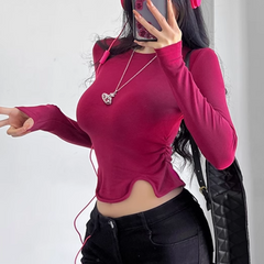 Asymmetric Hem Cropped Top