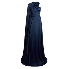 One-Shoulder Maxi Evening Dress Gown