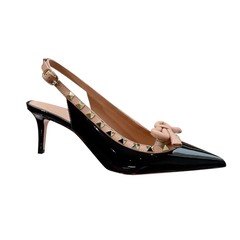 Studded Mid Heel Sandals - 7cm