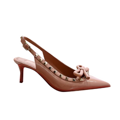 Studded Mid Heel Sandals - 7cm