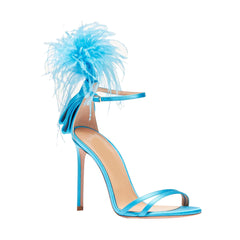 Feather High Heel Sandals - 9.5cm
