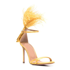 Feather Mid Heel Sandals - 7.5cm