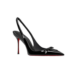Bow Slingback Mid Heel Sandals - 8cm