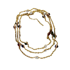 Pearl And Gem Multi-Layers Necklace