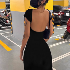 Backless Midi Dress