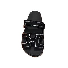 Diamante Flat Slippers Slides