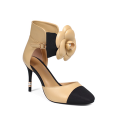 Flower Embellished High Heel Sandals