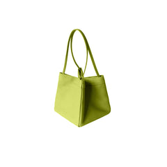 Leather Trapeze Tote Bag