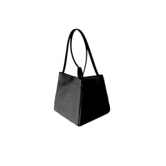 Leather Trapeze Tote Bag