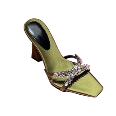 Diamante Mules Sandals