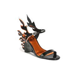 Ankle Strap Wedged Heel Sandals - 7cm