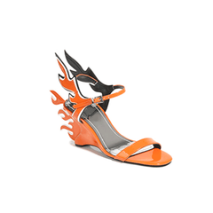 Ankle Strap Wedged Heel Sandals - 7cm