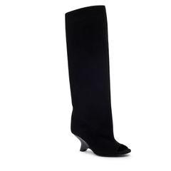 Sculptured Heel Knee High Boots