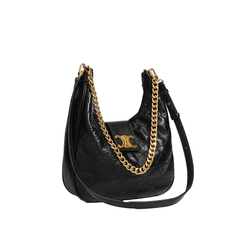 Quilted Metal Lock Cross Body Bag