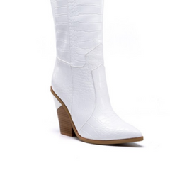 culptured Heel Western Cowboy Knee High Boots