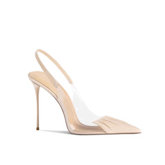 PVC Mid Heel Sandals - 8cm