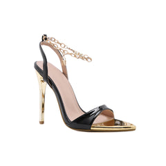 Lock Detailed High Heel Sandals