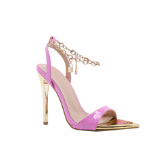 Lock Detailed High Heel Sandals