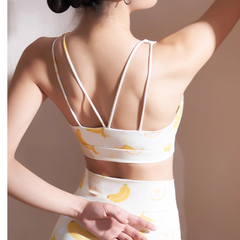 Yoga Pilates Printed Fitted Sport Bra