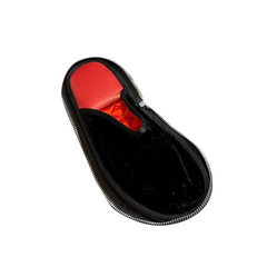 Zip Embellished Slippers Slides