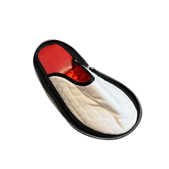 Zip Embellished Slippers Slides