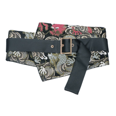 Embroidery Buckled Girdle Belt