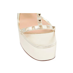 Studded Block Heel Platform Sandals