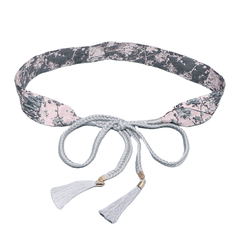 Fringed Lace Up Girdle Belt