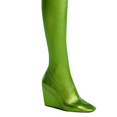 Wedged Heel Over The Knee Boots