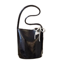 Pearl Bow Bucket Bag