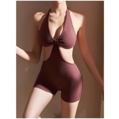 Yoga Pilates Cut Out Fitted Bodysuit