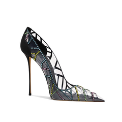 Diamante PVC High Heel Pumps - 10cm