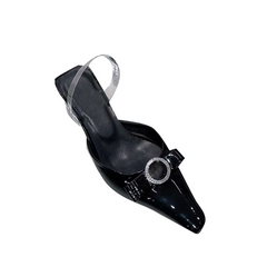 Bow Transparent Heel Sandals - 9.5cm